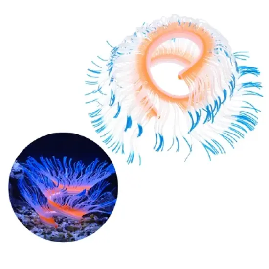 Unique Bargains Glowing Silicone Aquarium Anemone Fish Tank Decoration image {4}