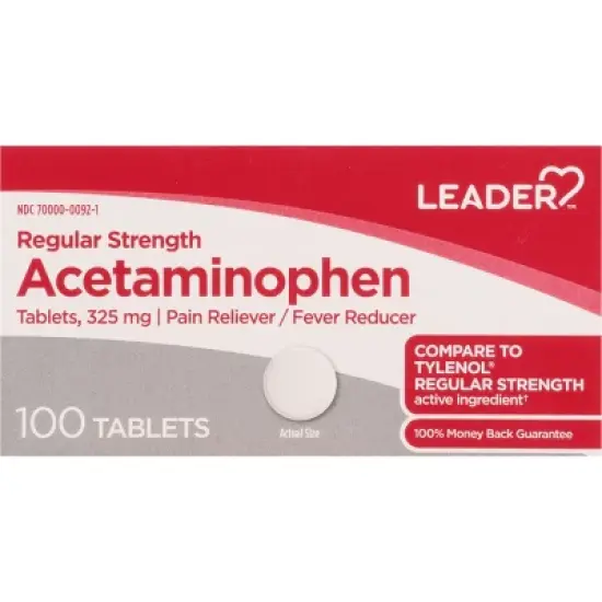 Leader Acetaminophen, Regular Strength, 325 mg, Tablets image {3}