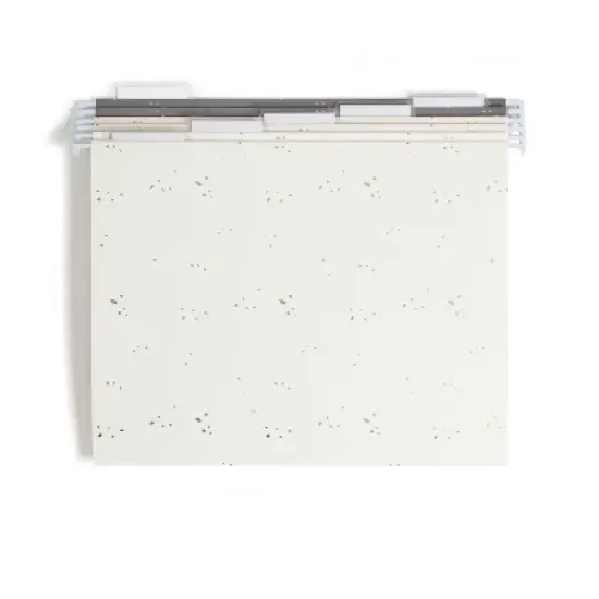 U Brands 6ct Hanging File Folders Simple Speckle: Office Supplies Organizer, Multicolored, 150 Sheet Capacity image {1}