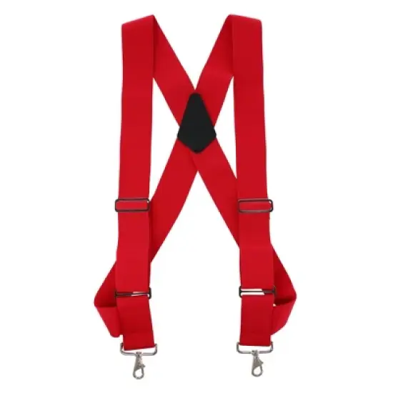 CTM Men's Big & Tall Elastic Side Clip Metal Swivel Hook Trucker Suspenders image {5}
