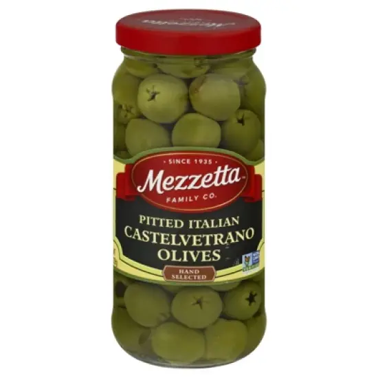 Mezzetta Pitted Italian Castelvetrano Olives - Case of 6/8 oz image {1}