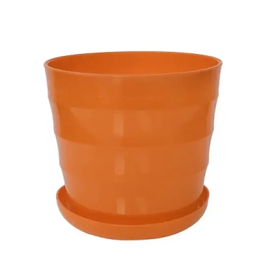 Unique Bargains Plastic Round Shape Home Garden Office Plant Planter Flower Pot 1 Pc image {7}
