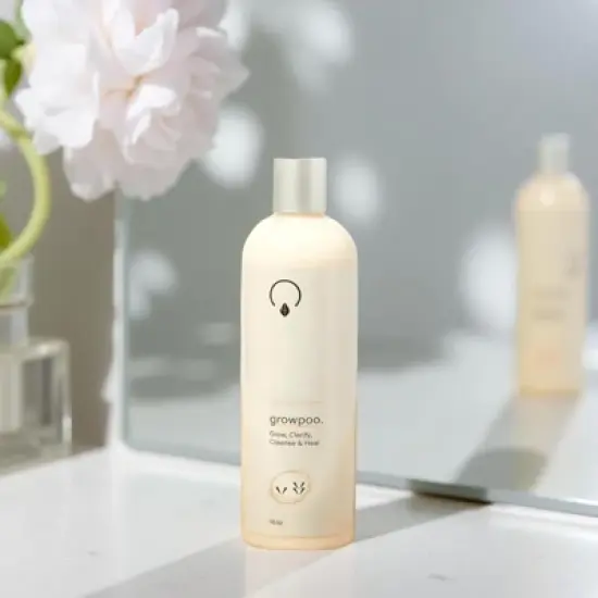 OrganiGrow Growpoo Clarifying Shampoo Protein-Free Deep Cleanse for LowMedium Porosity Hair pH-Balanced- 8 fl oz. image {7}