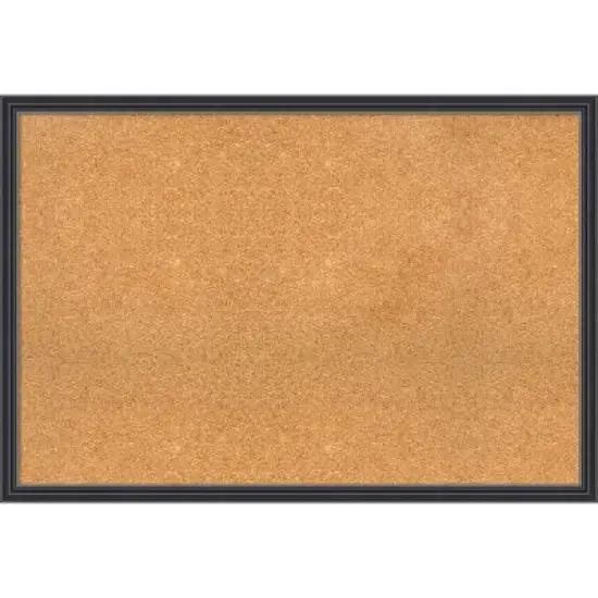 38"x26" Stylish Wood Frame Natural Cork Board Black - Amanti Art: Wall Mount, Decorative, 2ft x3ft image {10}