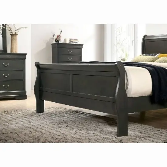 6pc Sliver Sleigh Bedroom Set - HOMES: Inside + Out image {8}