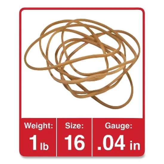 UNIVERSAL Rubber Bands Size 16 2-1/2 x 1/16 1900 Bands/1lb Pack 00116 image {1}