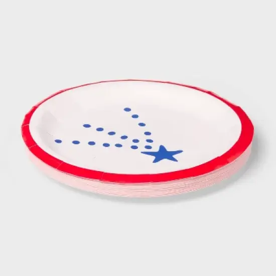 Fireworks Dinner Disposable Plates 8.6"x8.6" - 20ct - Sun Squad&trade; image {1}