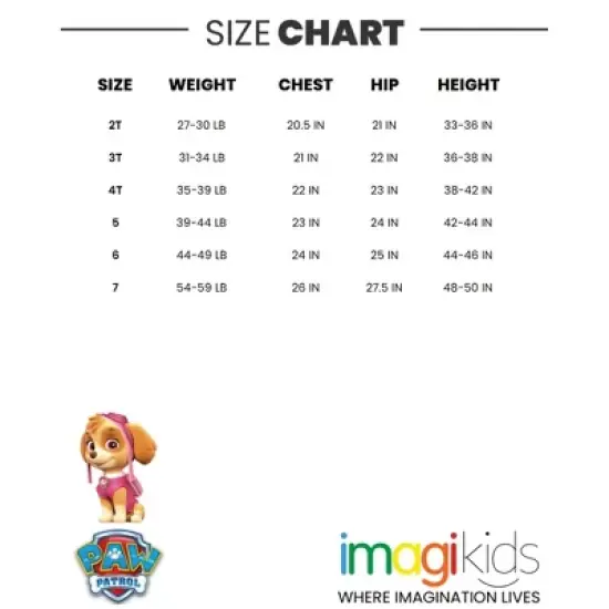 PAW Patrol Skye Chase Marshall Girls One Piece Bathing Suit Little Kid image {6}