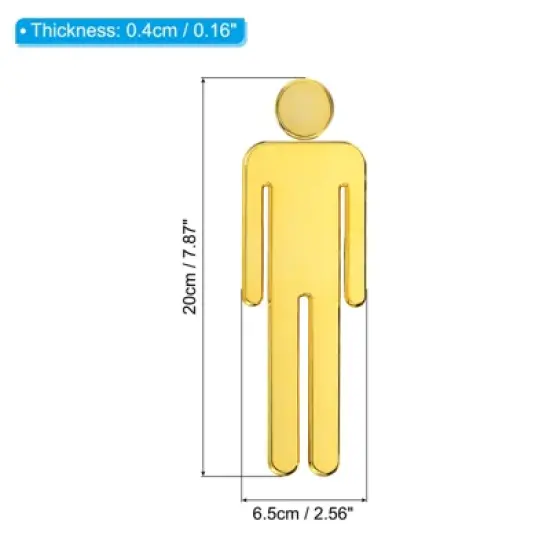 Unique Bargains Self-Adhesive Decor Office Business Men Restroom Sign image {1}