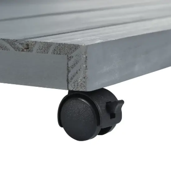 Racxily Outdoor Dog house With Food bowl, 4 swivel wheels image {9}