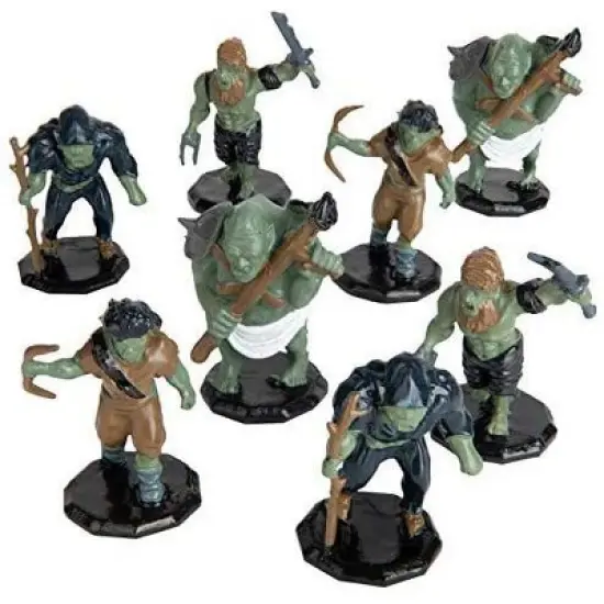 Monster Protectors Painted Fantasy Orc Mini Figures for D&D - 1", 8 Pieces image {1}