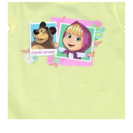 Masha and The Bear Short Sleeve Friends Forever Graphic Dress - Toddler image {3}