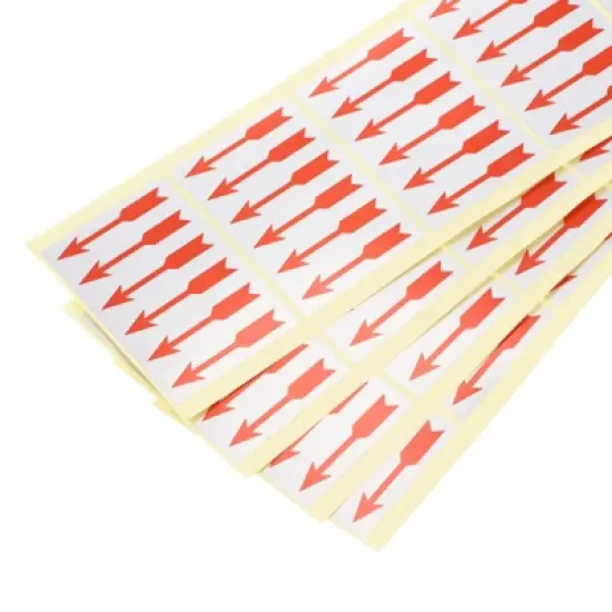 Unique Bargains Industrial Work Inspection Indicator Long Arrow Self-Adhesive Labels 1.5"x 0.4" Red image {3}