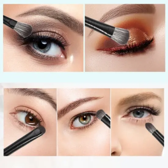 Unique Bargains Makeup Brushes and Sets Black 5 Pcs image {2}
