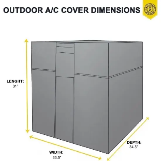 KHOMO GEAR Air Conditioner Cover &ndash; Waterproof Outdoor AC Unit Protector &ndash; Black &ndash; Heavy Duty, All-Season Protection for Window & Wall-Mounted AC Units image {2}