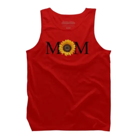 Men's Design By Humans Mother's Day Sunflower Mom By FridayFusion Tank Top image {4}