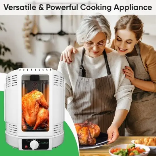 NutriChef Vertical Rotisserie Oven Roaster - White image {6}