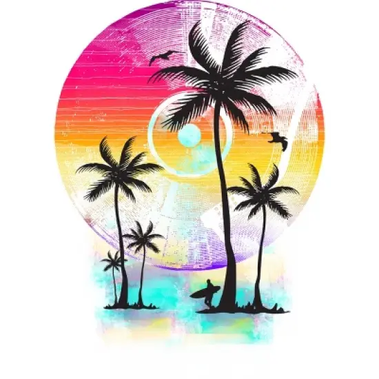 Women's Design By Humans Sound of Summer By clingcling Racerback Tank Top image {1}