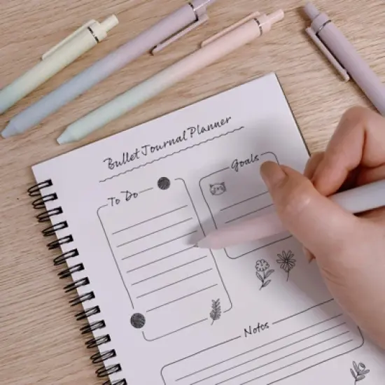 Wrapables Large Capacity Pencil Case, Expandable Pencil Pouch with Silent Retractable Gel Pen Set image {10}