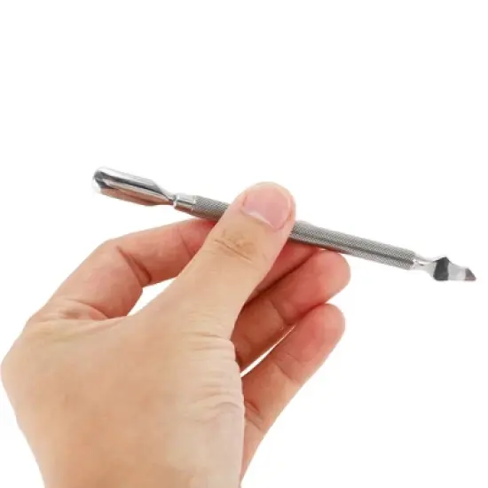 Unique Bargains Multi-function Cuticle Pusher 5.35" Length Silver Tone 1 Pc image {4}