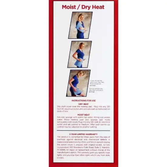 Leader Heating Pad Moist/Dry King Size, 1 Count image {3}