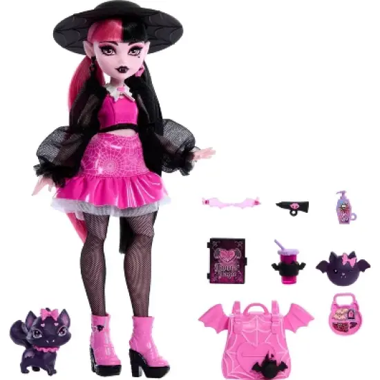 Monster High Draculaura Fashion Doll with Pet Count Fabulous and Accessories image {4}