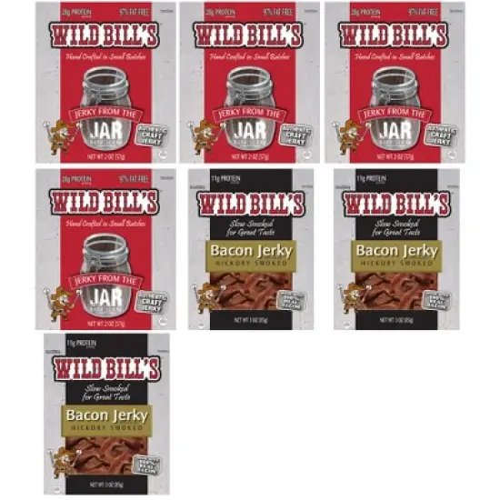 Wild Bill's 20-Piece Sampler Gift Tool Bag - Beef Jerky, Steak Strips, Pork Belly & More image {2}