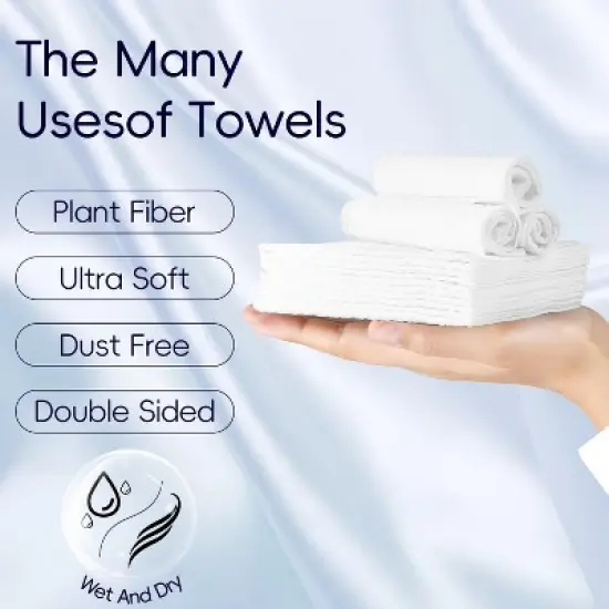 FAAYFIAN Disposable Face Towels XL Face Towelettes Disposable 30 Counts image {3}