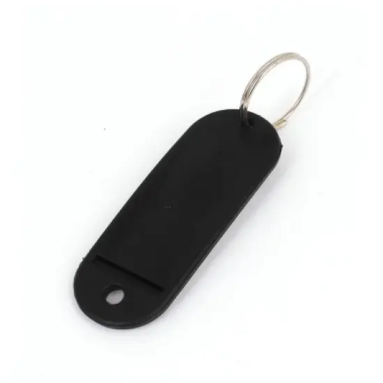 Unique Bargains Plastic Key ID Label Tags Split Keyring 2.3"x0.8" Blue Green Red Black Yellow 50 pcs image {1}