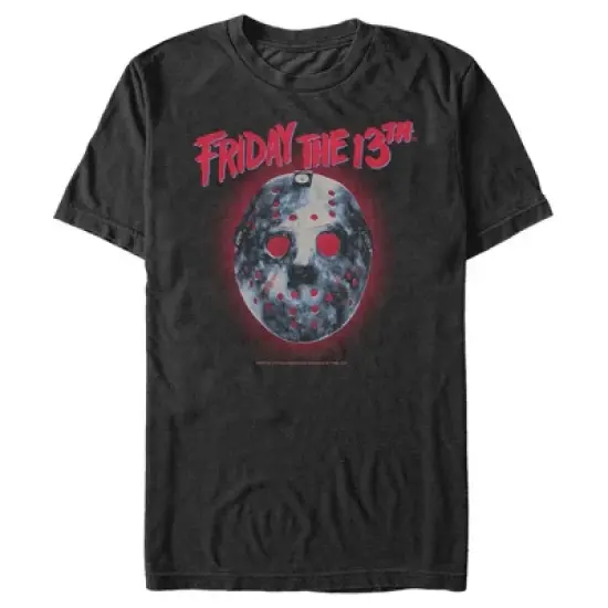 Men's Friday the 13th Jason Vorhees Glooming Hockey Mask Logo T-Shirt image {4}