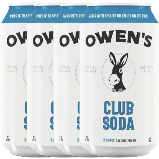 Owen&rsquo;s Craft Mixers | Club Soda | Handcrafted in the USA with Premium Ingredients | Vegan & Gluten-Free Soda Mocktail and Cocktail Mixer image {2}