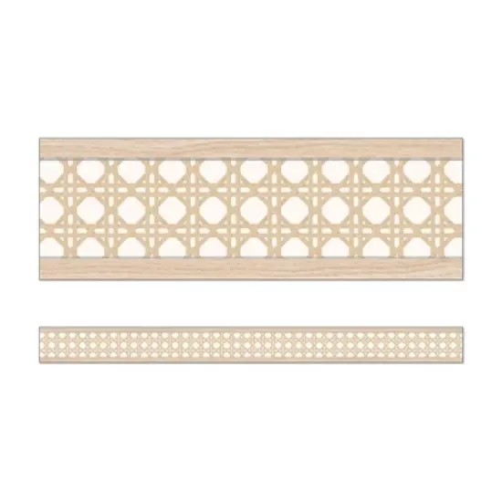 Carson Dellosa Education True to You Woven Cane Straight Bulletin Board Borders, 36 Feet Per Pack, 6 Packs image {1}