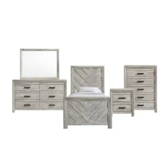 5pc Keely Panel Bedroom Set White - Picket House Furnishings image {22}