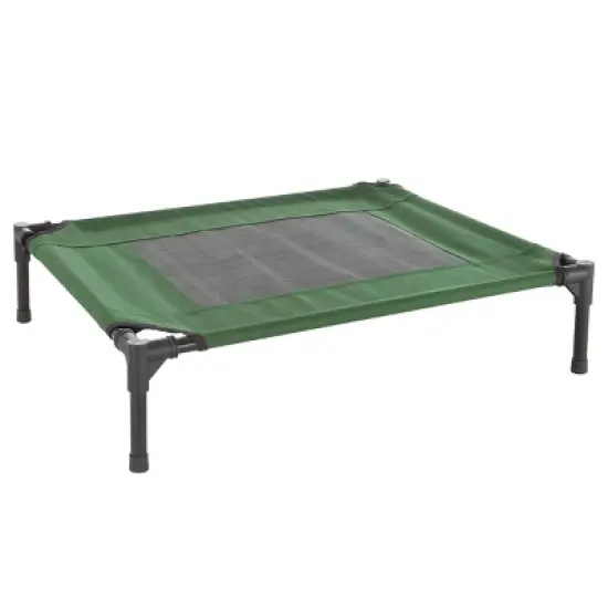 Elevated Dog Bed &ndash; 30x24 Portable Bed for Pets with Non-Slip Feet &ndash; Indoor/Outdoor Dog Cot or Puppy Bed for Pets up to 50lbs by Petmaker (Green) image {7}