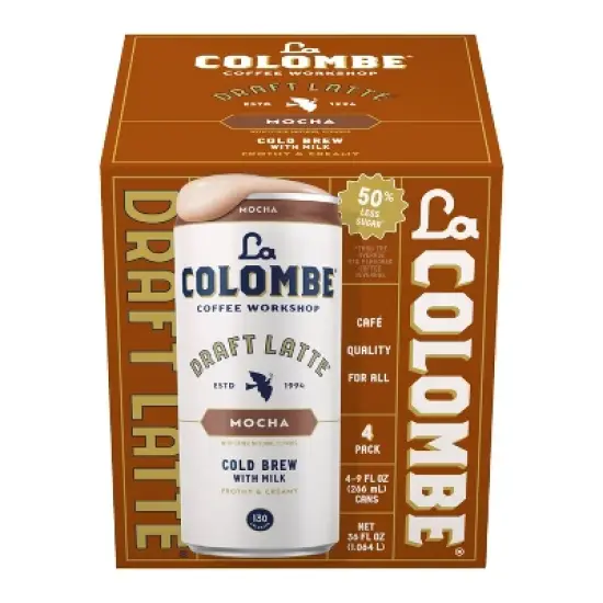 La Colombe Mocha Draft Latte - 4pk/9 fl oz Cans image {12}