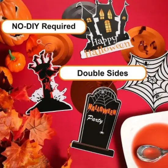 36Pcs Halloween Hanging Swirl Decorations Spider Ceiling Decor Double Sided Paper Boo Day Card Foil Streamers image {4}