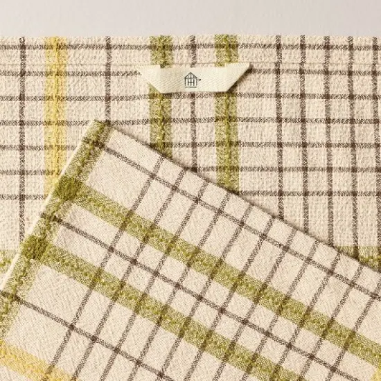 Plaid Flour Sack Towel Green - Hearth & Hand&trade; with Magnolia image {2}