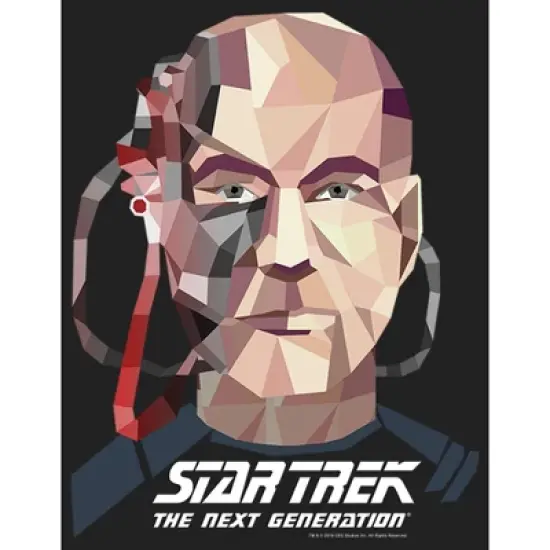 Junior's Star Trek: The Next Generation Geometric Captain Jean Luc Picard Borg Festival Muscle Tee image {1}