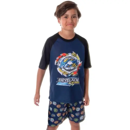 Beyblade Burst Boys' Spinner Tops 2 Piece Shorts And T-Shirt Pajama Set Beyblade - Ace Dragon image {5}