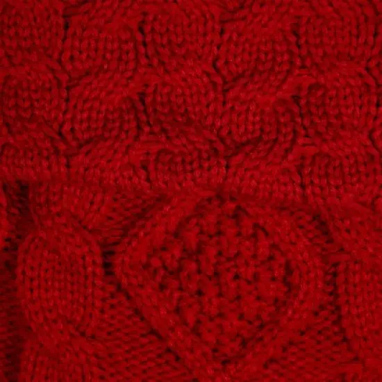 Northlight Cable Knit Christmas Stocking with Cuff - 21.5" - Red image {4}
