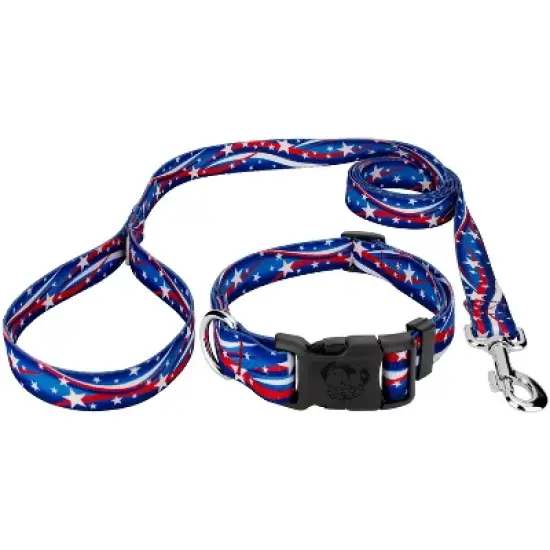 Country Brook Petz Star Spangled Deluxe Dog Collar and Leash image {5}
