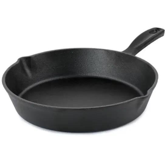 Oster Castaway 10 Inch Round Cast Iron Frying Pan with Pouring Spouts image {3}