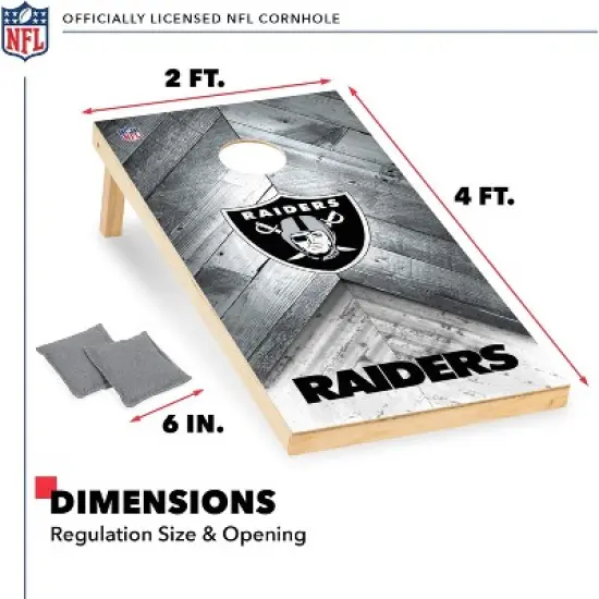 NFL Las Vegas Raiders 2'x4' Wood Cornhole Set image {4}