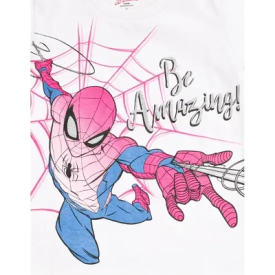 Marvel Spider-Man Girls T-Shirt Skirt and Scrunchie 3 Piece Outfit Set Toddler to Big Kid image {6}