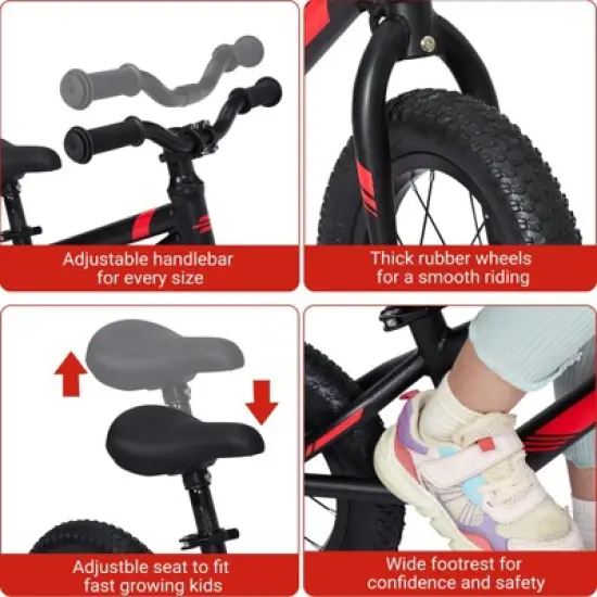 Balance Bike Lightweight Toddler Bike for 2, 3, 4, 5 and 6 Year Old Boys and Girls - No Pedal Bikes for Kids with Adjustable Handlebar and Seat image {6}