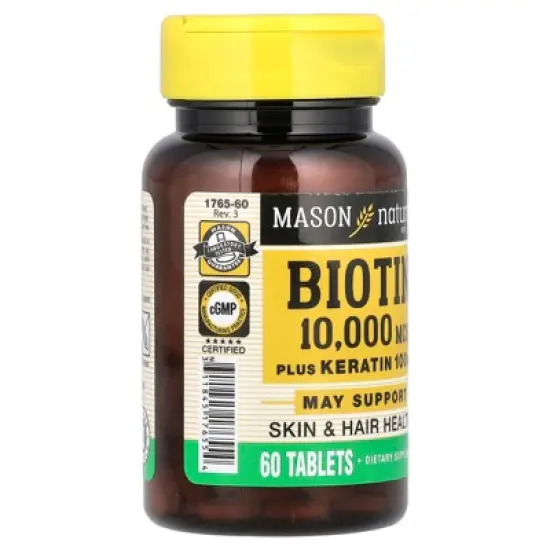 Mason Natural Biotin Plus Keratin, 60 Tablets image {3}