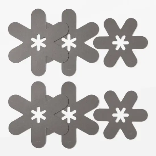 12pc Stainless Steel Cookware Set with 6pc Pan Protectors Silver - Figmint&trade; image {6}