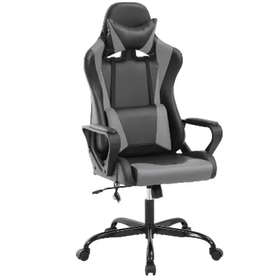 BestMassage Gaming Chair High-Back Office Chair with Lumbar Support Massage Function and PU Leather Rolling Swivel Chair for Adults and Teens image {10}