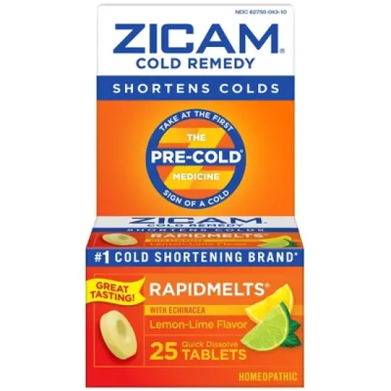 Zicam Cold Remedy Rapid Melts Tablet Lemon Lime, 25 Count image {4}