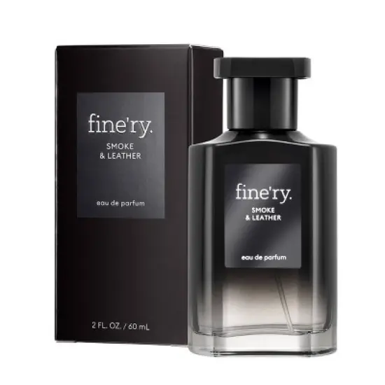 fine'ry. Men's Travel Size Eau De Cologne - Smoke & Leather - 2 fl oz image {1}